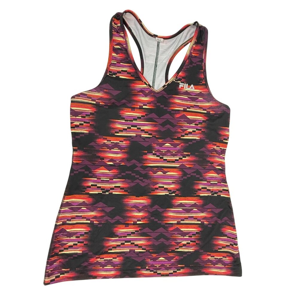 Fila Women's Athletic Tank V-Neck Multicolor Size L